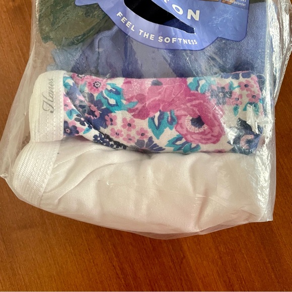 Hanes 6 Pair Tag less Hi-Cut Panties Size 10. Cotton NEW Open Pack - Picture 4 of 5